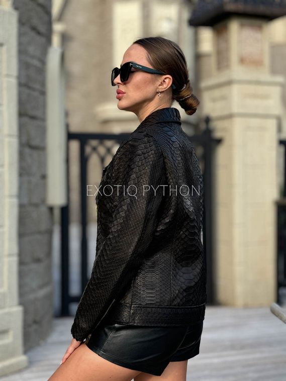 Женская куртка из кожи драгон питона JT-126