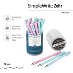 Ручка гелевая 0,5 мм, чёрная "SimpleWrite ZEFIR" (Bruno Visconti)