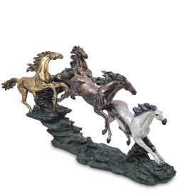 Veronese WS-1466 Статуэтка «Бегущие лошади»