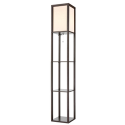 8090/1F COMFI LN26 460 кофейный/белый, дерево/текстиль Торшер Е27 1*60W 220V PRACTIC