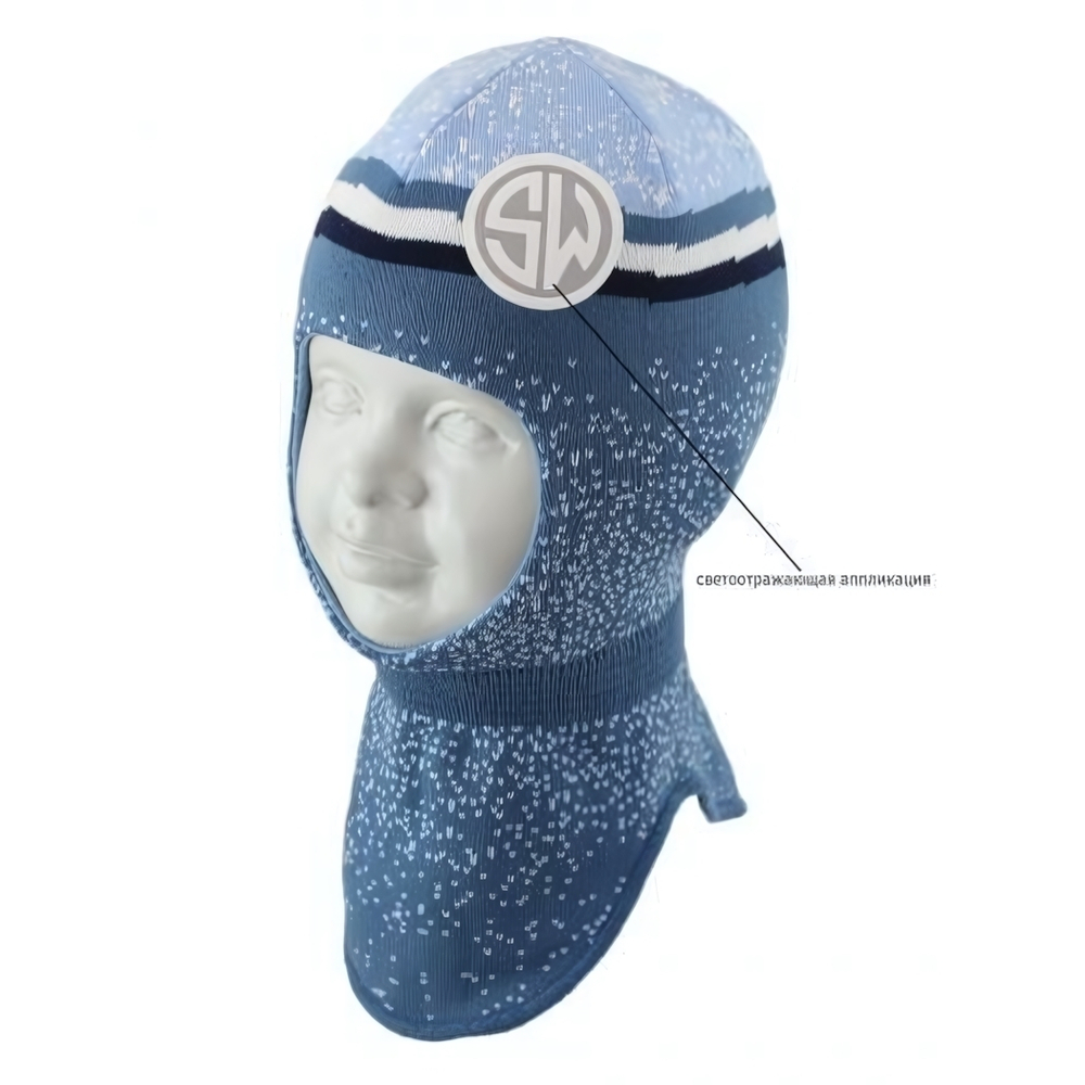 Шапка-шлем д/мал SILUAN р.50-52 деним (SelfieWork) 420481/2