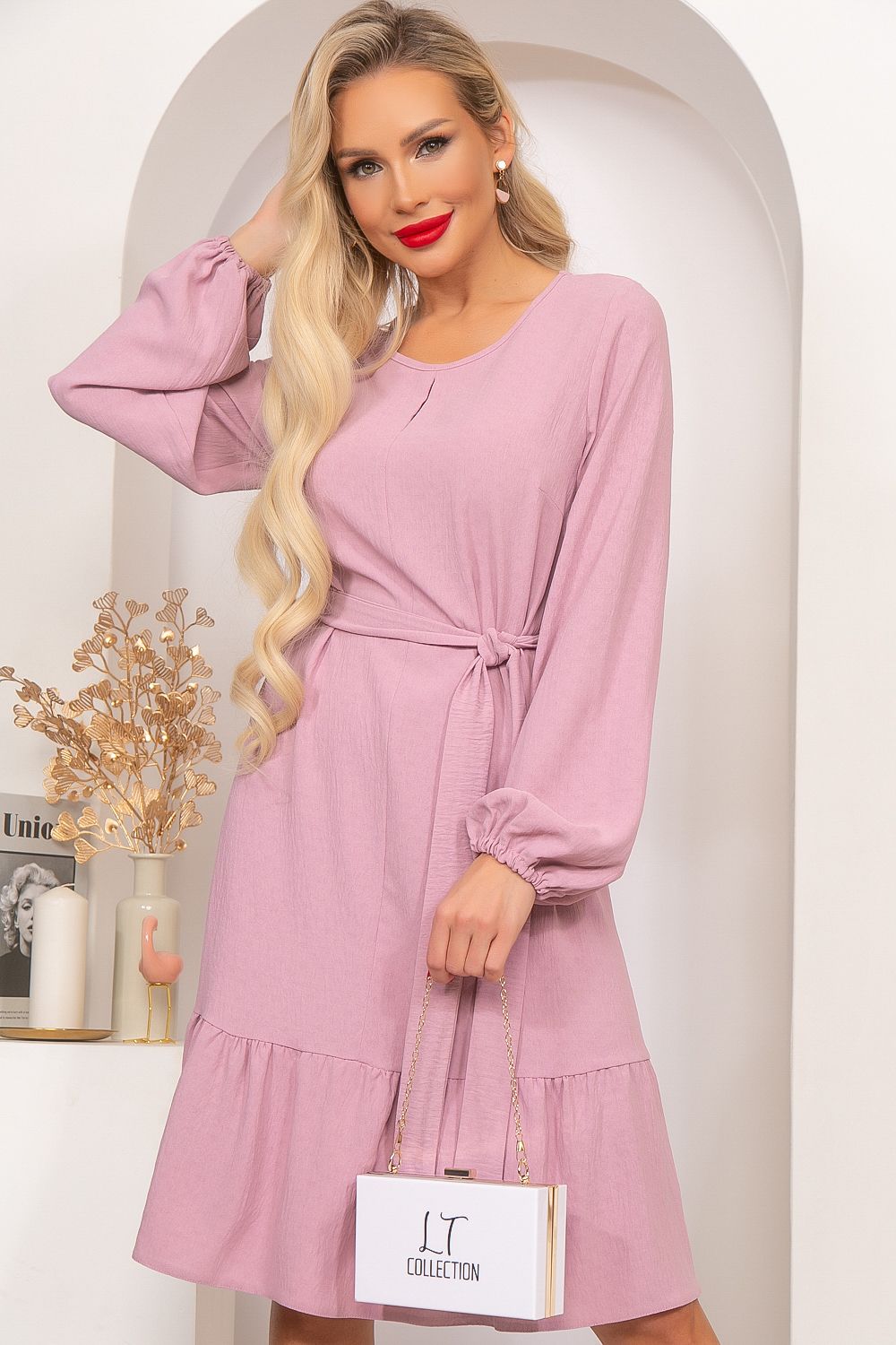 Платье "Берцелия" (пыльная роза) П4078 LT Collection