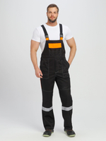 Костюм Виват-2 Премиум CH МВО (тк.Смесовая,240) п/к, черный/оранжевый