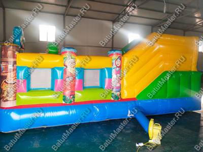 Коммерческий надувной батут "Русские сказки", 6x4x2.5 м.