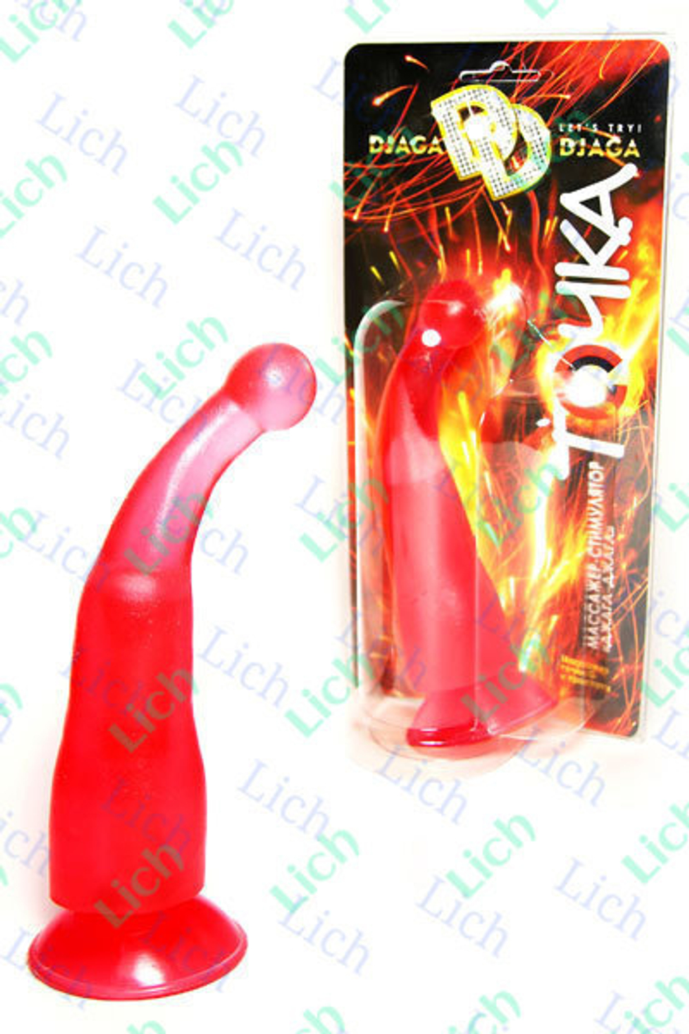 Массажер-стимулятор точки G на присоске розового цвета