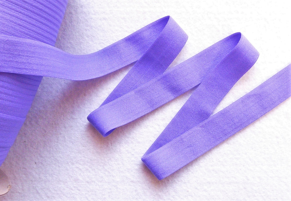 Бейка трикотажная (эластичная, 2,0см). Цвет- Темно-сиреневая