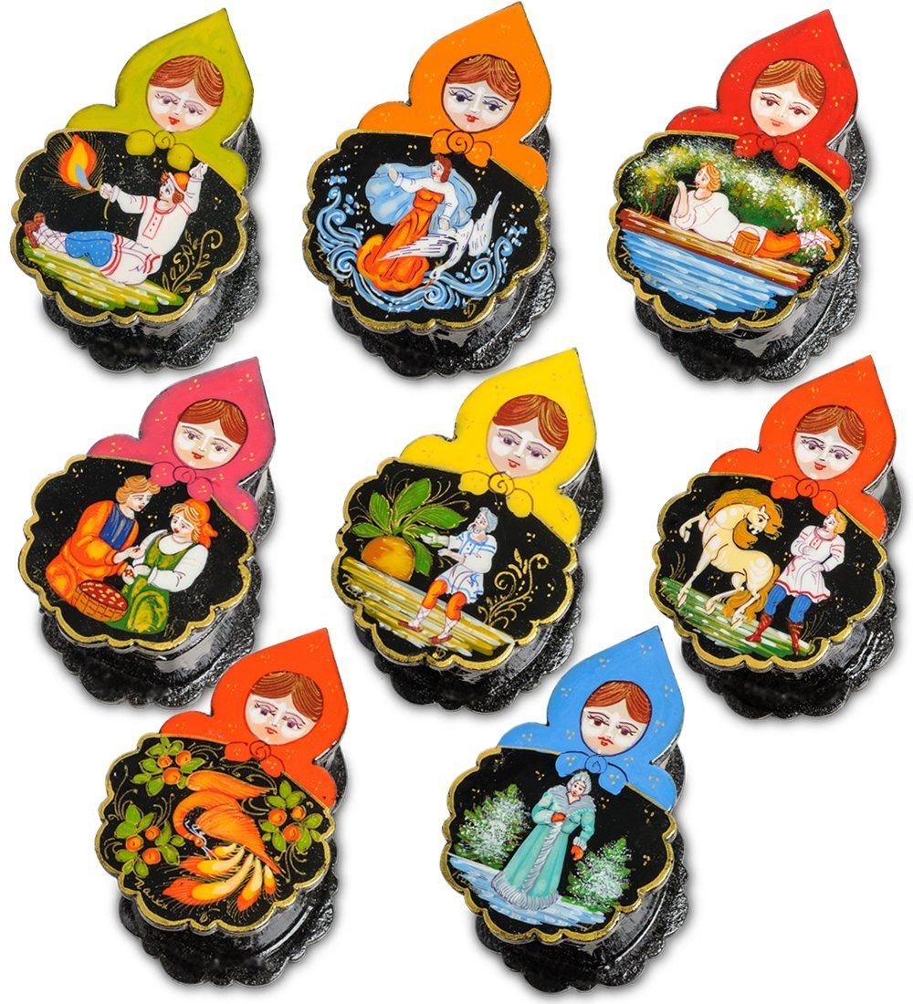 Народные промыслы ШК-12/ 1 Шкатулка «Матрешка» в асс.