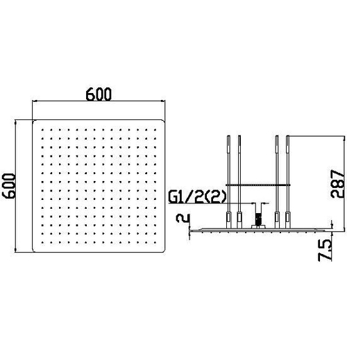 Верхний душ Boheme 428-BRB Brushed Bronze