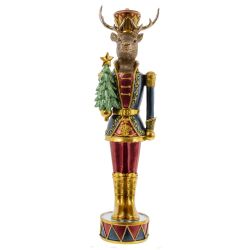 GAEM Фигурка декоративная "Солдатик-олень", L11 W9 H41 см