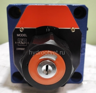 2FRM10-2X/10L - Регулятор расхода Ду10 для монтажа на плиту, номинальный расход 10 л/мин, регулировка компенсатора - нет