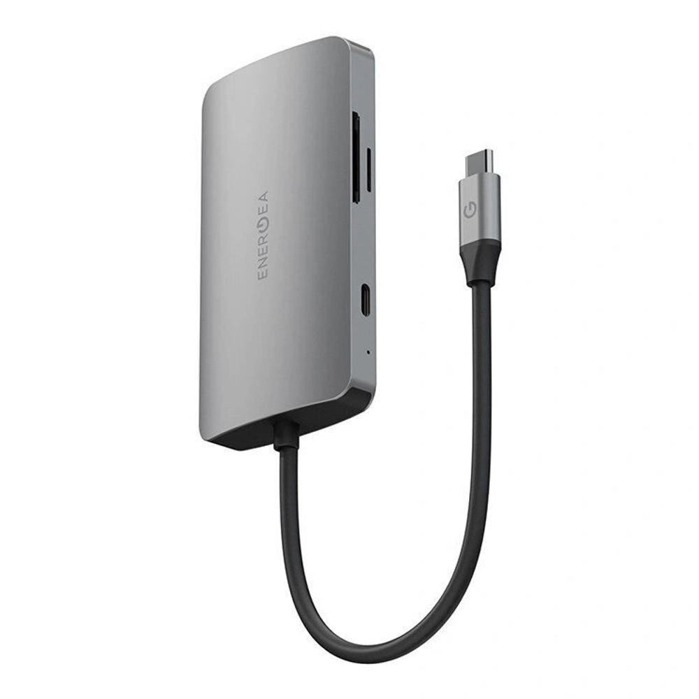 EnergEA AluHUB HD PRO2 8-in-1 Superspeed Aluminium USB-C 100W, Gunmetal (HUB-HDPRO2-GUN)