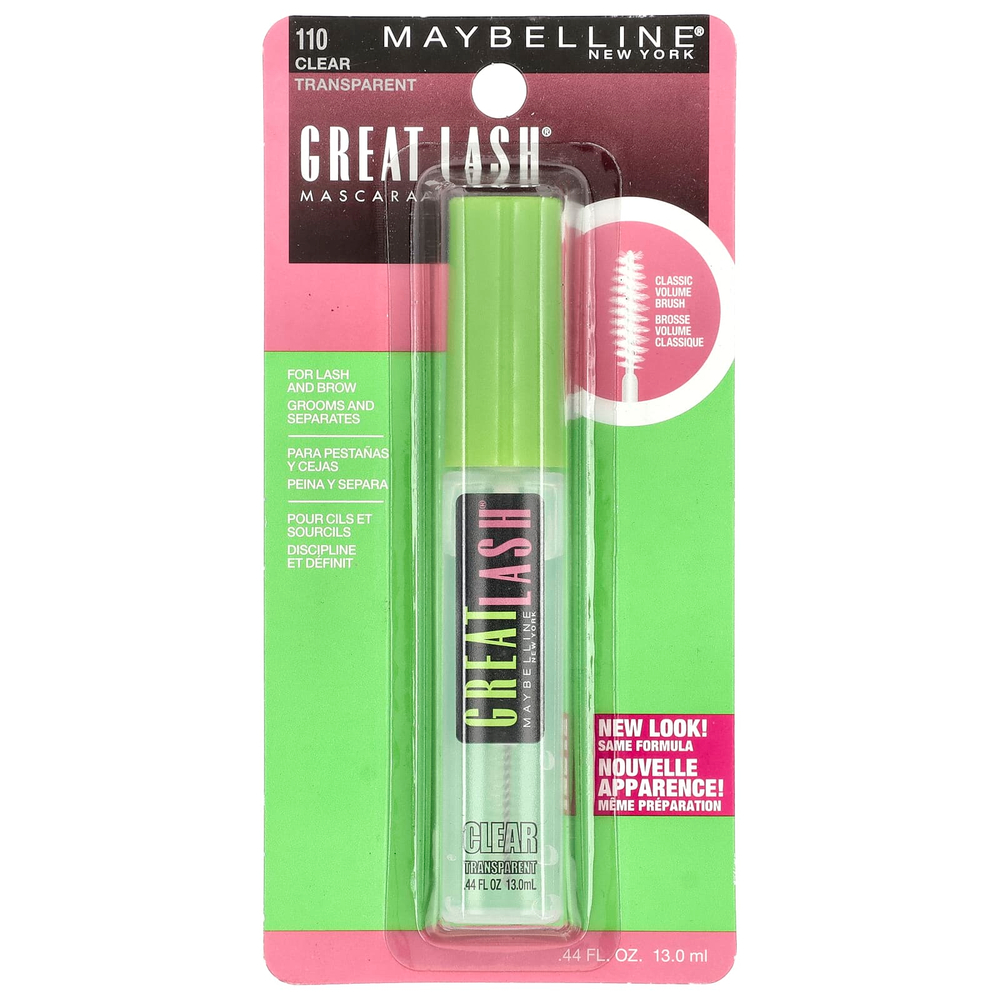 Maybelline, Great Lash®, тушь для ресниц, 110 Clear, 13 мл (0,44 жидк. унции)