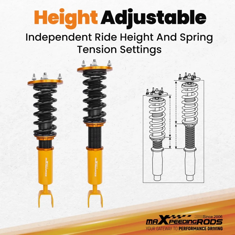 Комплект для автомобиля Toyota Supra 1993-1998 compatible for Lexus SC300 SC400 92-00 Adj. Height Coilover Kit lowering kit