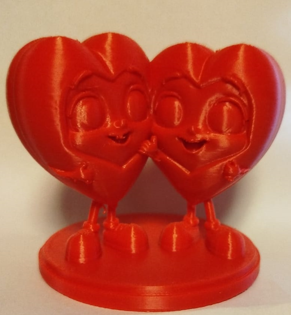 Два милых влюблённых сердечка- Валентинка универсальный подарок на день влюблённых