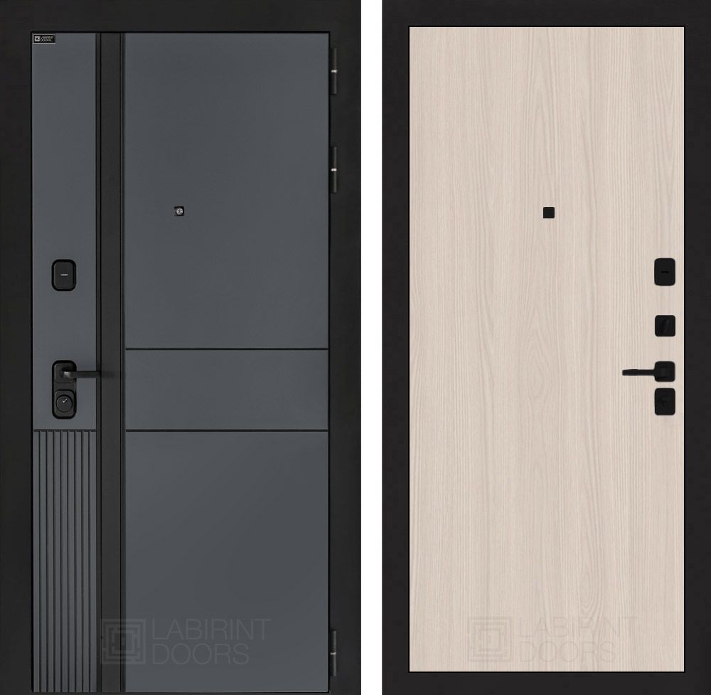 Входная дверь Лабиринт ЭВОЛАБ - 05 Ясень Светлый