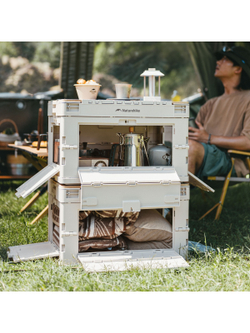 Ящик туристический Naturehike 52 л, трансформер, со столешницей, бежевый