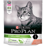 Purina Pro Plan Sterilised Сухой корм для стерилизованных кошек с лососем поддержание здоровья почек, 400 г