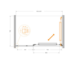 Душевая дверь Cezares LUX-B-FS-11-120-C-GM, 120х195, профиль оружейная сталь, стекло прозрачное