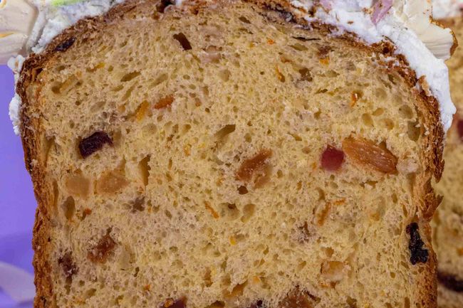 Авторский пасхальный кулич-бриошь с цукатами, 900 г