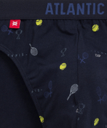 Мужские трусы слипы спорт Atlantic, набор 3 шт., хлопок, темно-синие, 3MP-171