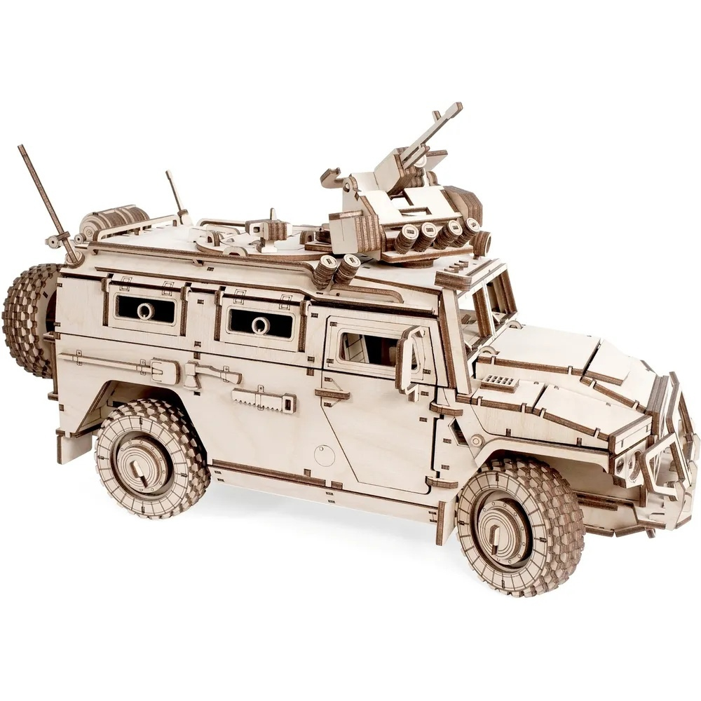 Бронеавтомобиль ЛИГЕР от Lemmo - Деревянный конструктор, 3D пазл, сборная модель