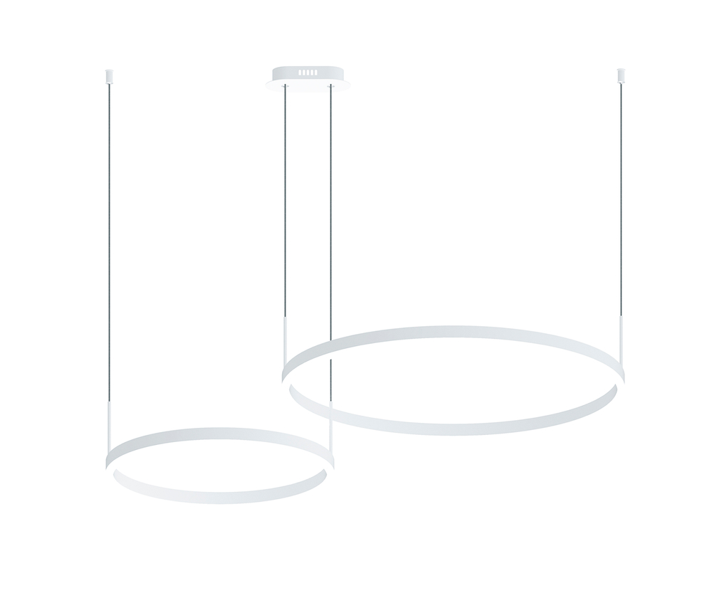 08219,01PA(4000K) Люстра димм.Тор белый d40+60