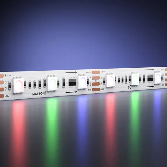 Светодиодная лента 12В 5050 14,4Вт/м 5м IP 67 Адресная (SPI) Цветная (RGB) 201244 Led Strip 201244