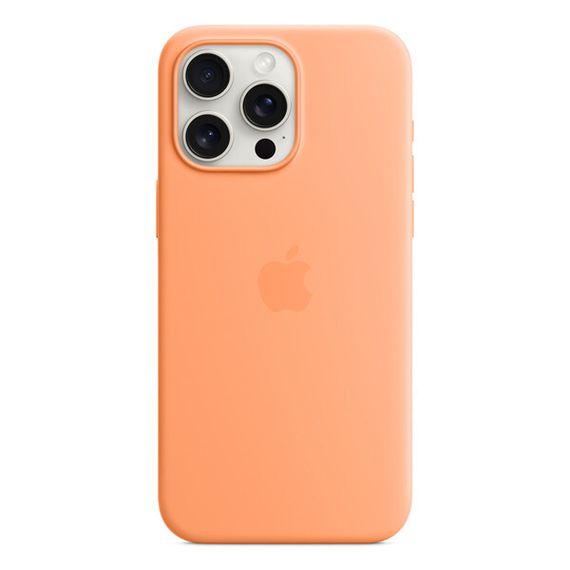 Чехол Apple iPhone 15 Pro Max Silicone Case with MagSafe Orange Sorbet