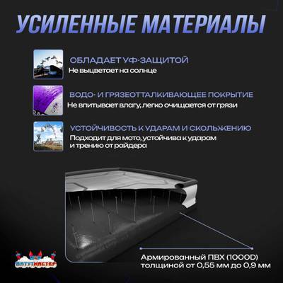 Надувная подушка «LandBag» для байк-прыжков и трюков, 8×8×3,5 м