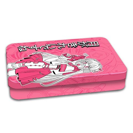Пенал металлический (235*175*20) "Розовая девушка"