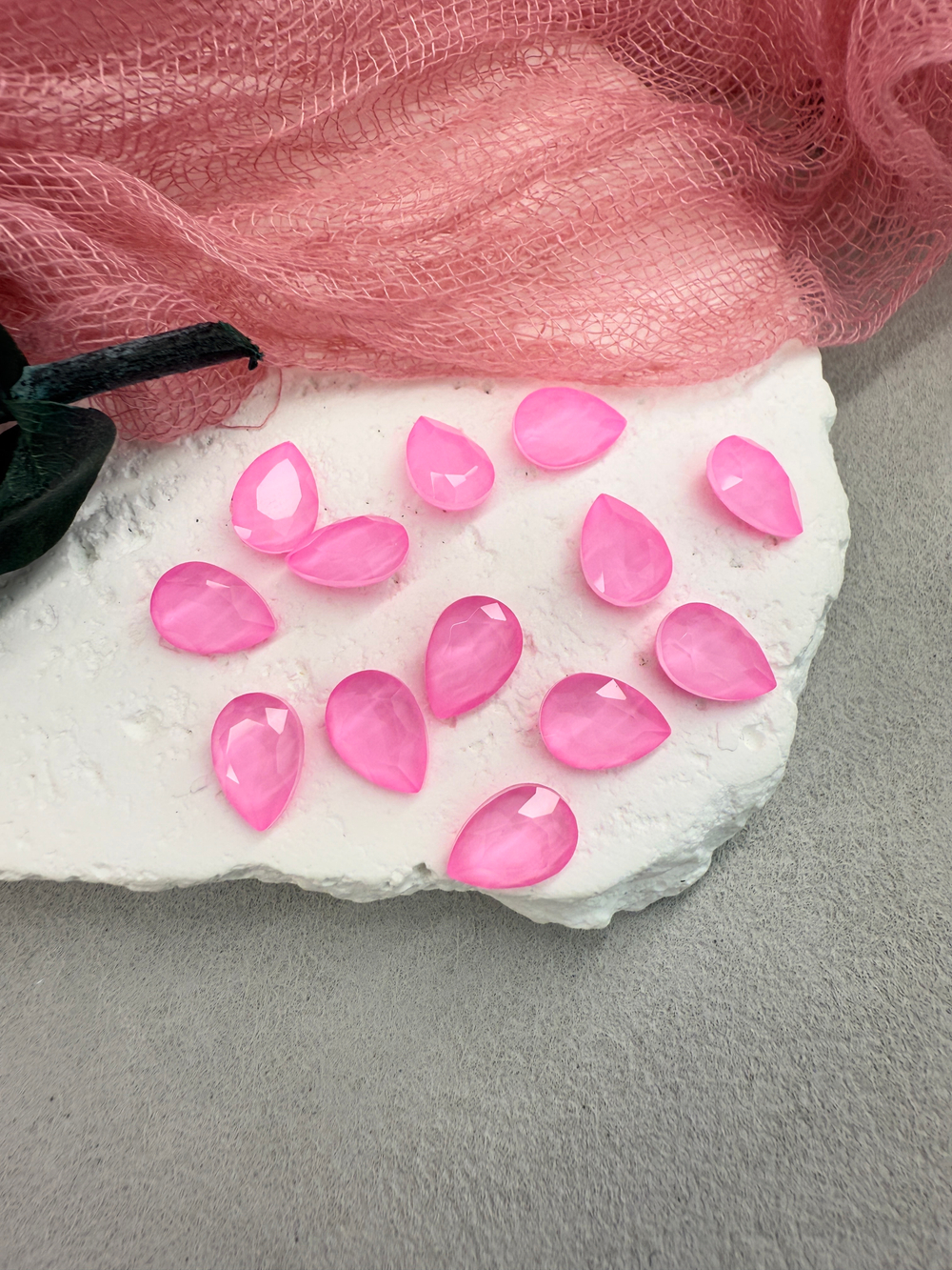 Капля Drop 10*7 мм, Lacquer Light Rose