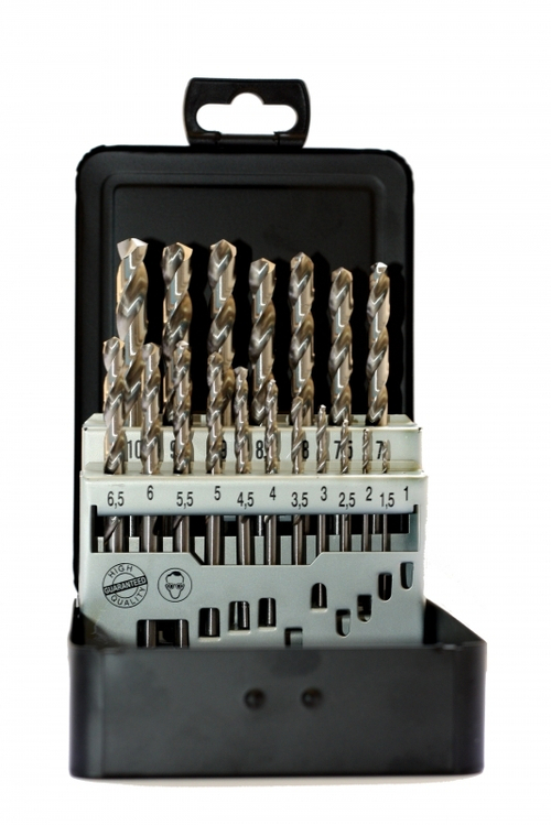 Набор сверл по металлу HSS-G, 19 шт (1-10 х 0,5 мм) D.BOR
