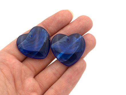 Подвеска "Сердце" 29мм, стекло