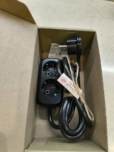 Удлинитель электрический с заземлением 2 розетки 3 метра с плоской потайной вилкой невидимкой