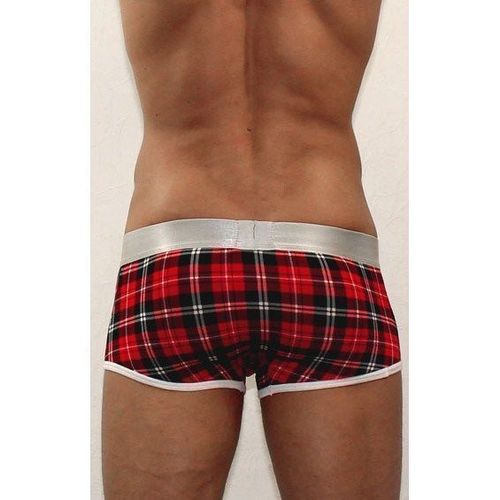 Мужские трусы боксеры красные в клетку Calvin Klein Red