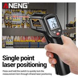 инфракрасный лазерный пирометр, ANENG TH201 Чёрный,