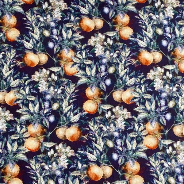 НОЧНОЙ МАНДАРИН, отрез 50 см 100% хлопок Handmade Fabrics 1