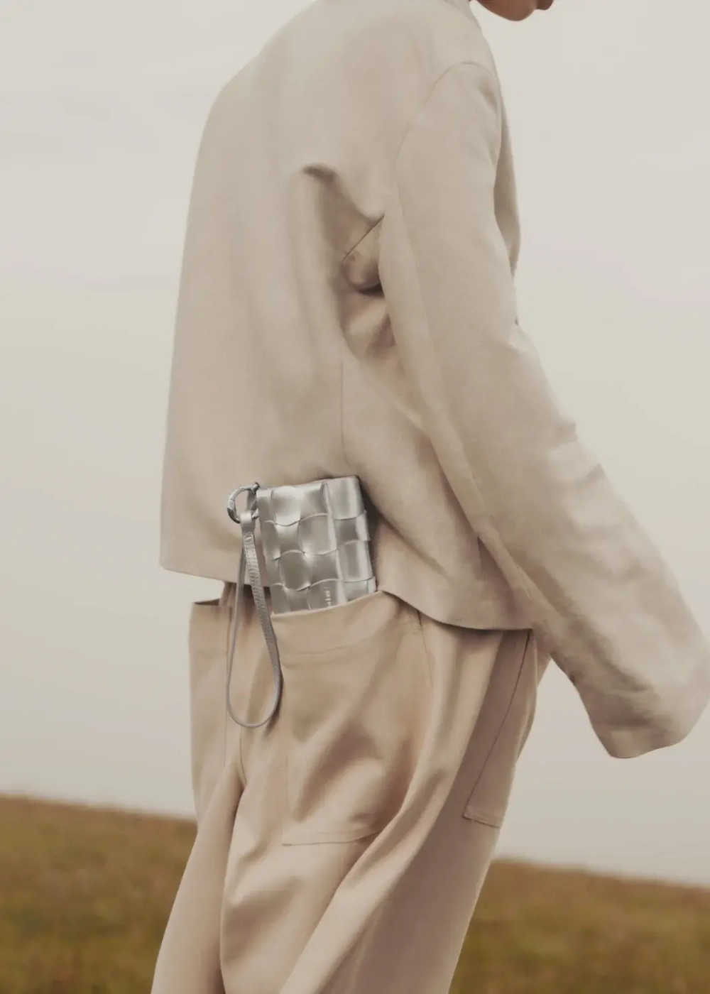 POLENE СУМКА NEITI, СЕРЕБРИСТЫЙ