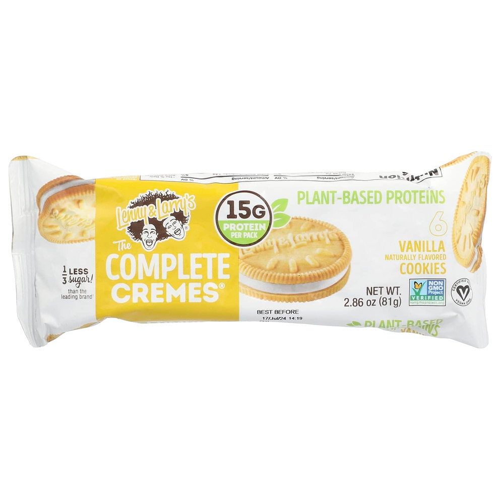 Lenny & Larry's, The Complete Cremes®, сэндвич-печенье, ваниль, 12 пакетиков по 81 г (2,86 унции)