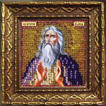 Тема: Религия, иконы, святые¶Техника: Вышивание бисером¶Размер: 6,5х6,5см (в рамке10,5х10,5 см)¶Осно