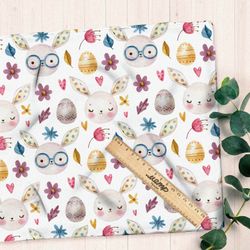 Ткань бифлекс пасхальные зайчики