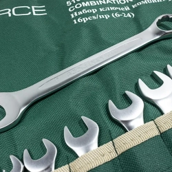 Набор ключей комбинированных 16пр.(6-19,22, 24мм),на полотне RockForce##Rock FORCE RF-5161P