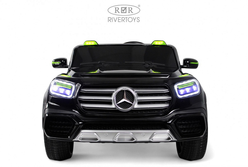 Детский электромобиль RiverToys М007БХ М007БХ-BLACK-GLANEC/черный глянец