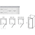 Душевая дверь Ravak Pivot PDOP1-90 03G70300Z1 профиль Черный стекло Transparent