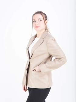 Куртка женская кожаная блейзер женский