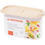 Емкость для сыпучих продуктов Фиеста 1,2л с клапаном, бежевый
