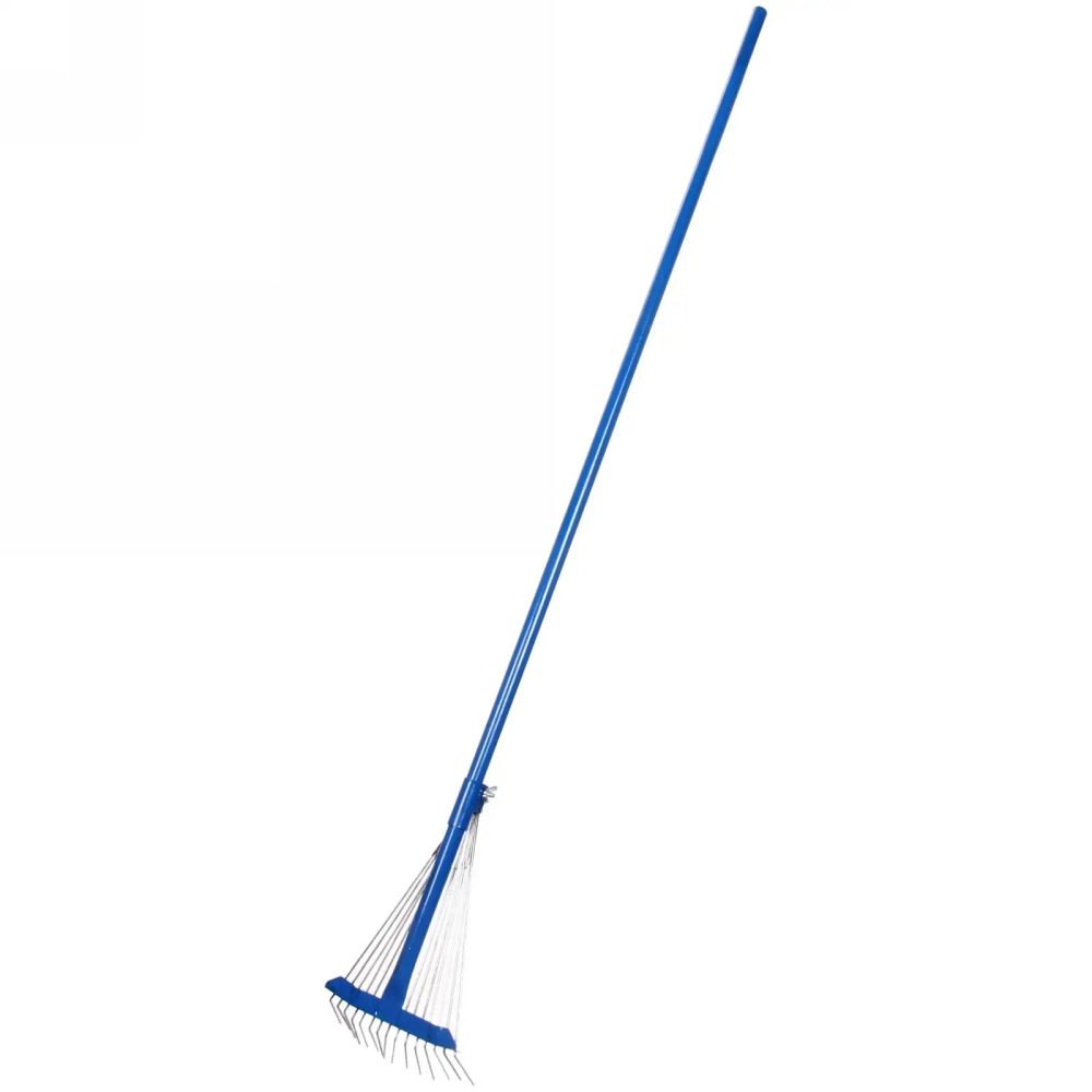 Грабли веерные проволочные 15 зубьев раздвижные с металлической ручкой 12300*170мм