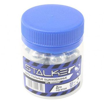Шарики для рогатки Stalker оцинкованные 12мм, 30 шт.