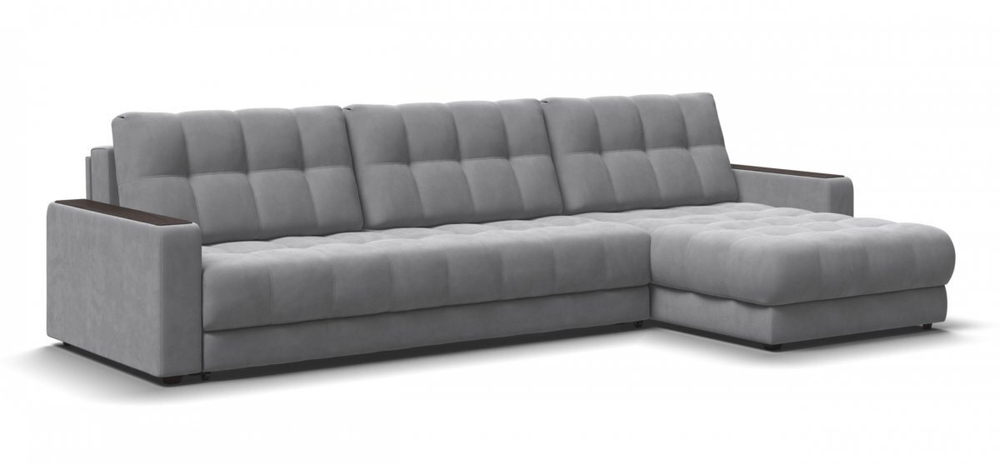 Угловой диван Босс Макс Велюр Монолит сталь