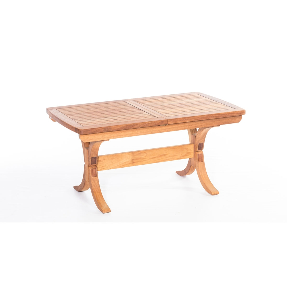 LOTUS Стол обеденный деревянный раздвижной, массив ироко